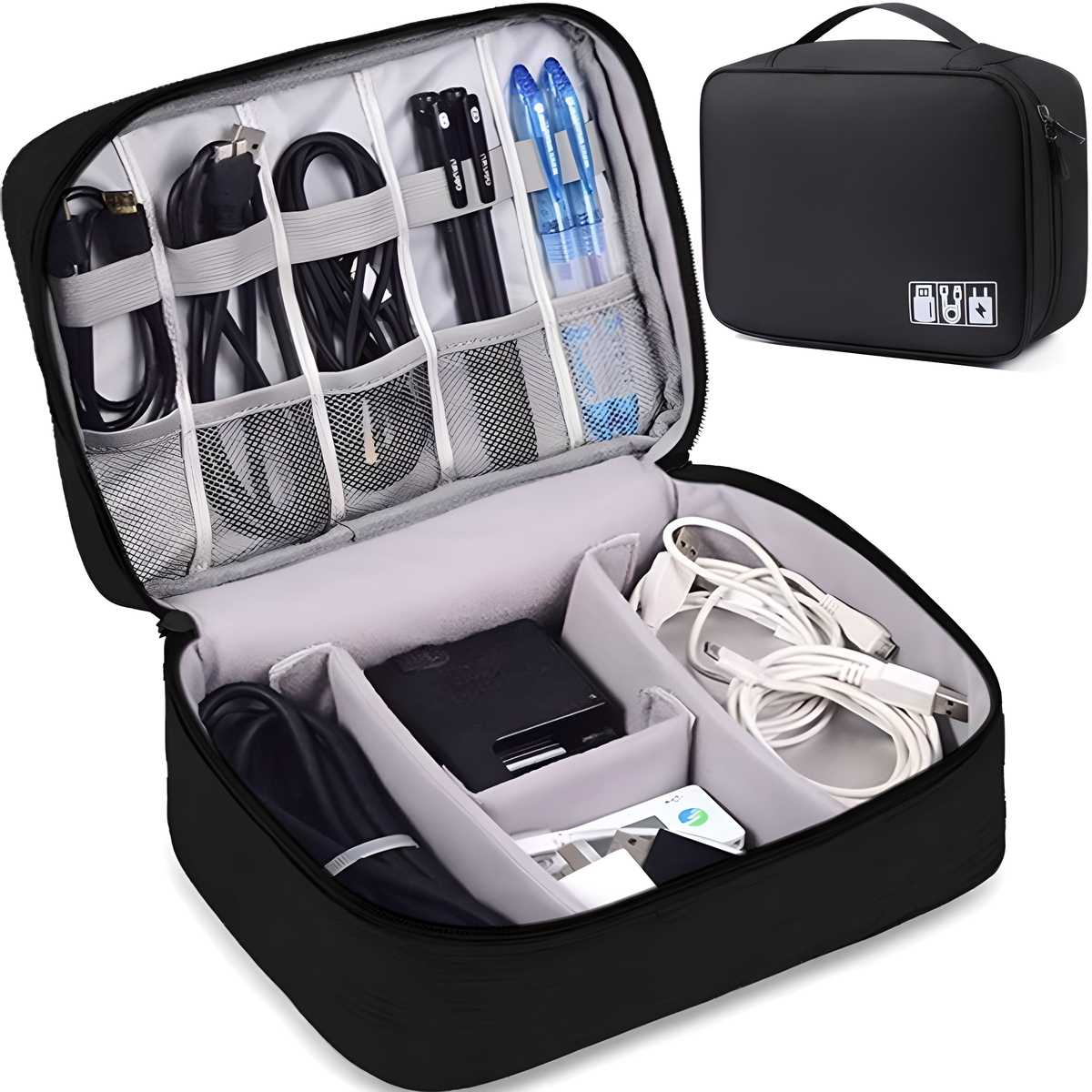 Universal Travel Gadget Organizer Bag for Cables, Plugs & Accessories